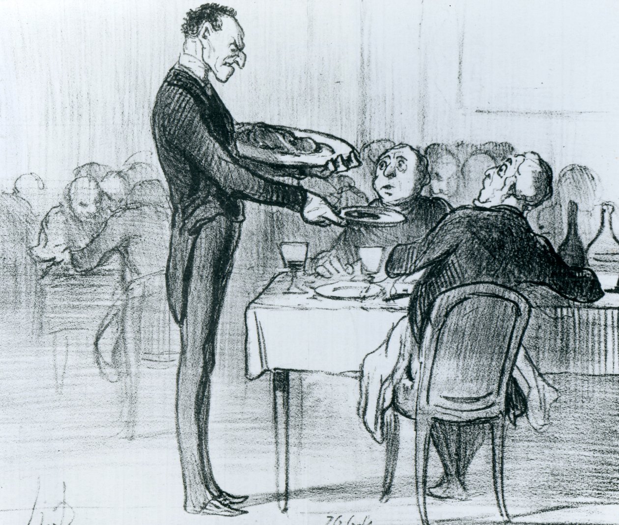مسلسل "Croquis Parisiens" ، قرص 5 ، رسم توضيحي من "Le Charivari" ، 9 مايو 1855 بواسطة الشرف دومييه