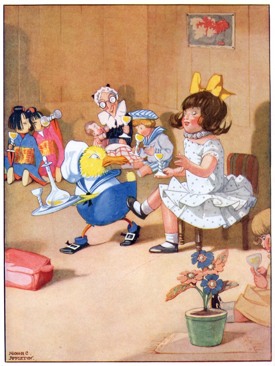 أخشى أن يخرج لسانه ، رسم توضيحي من "Josephine Keeps House" ، الذي نشرته Blackie & Co. بواسطة شرف شارلوت أبليتون