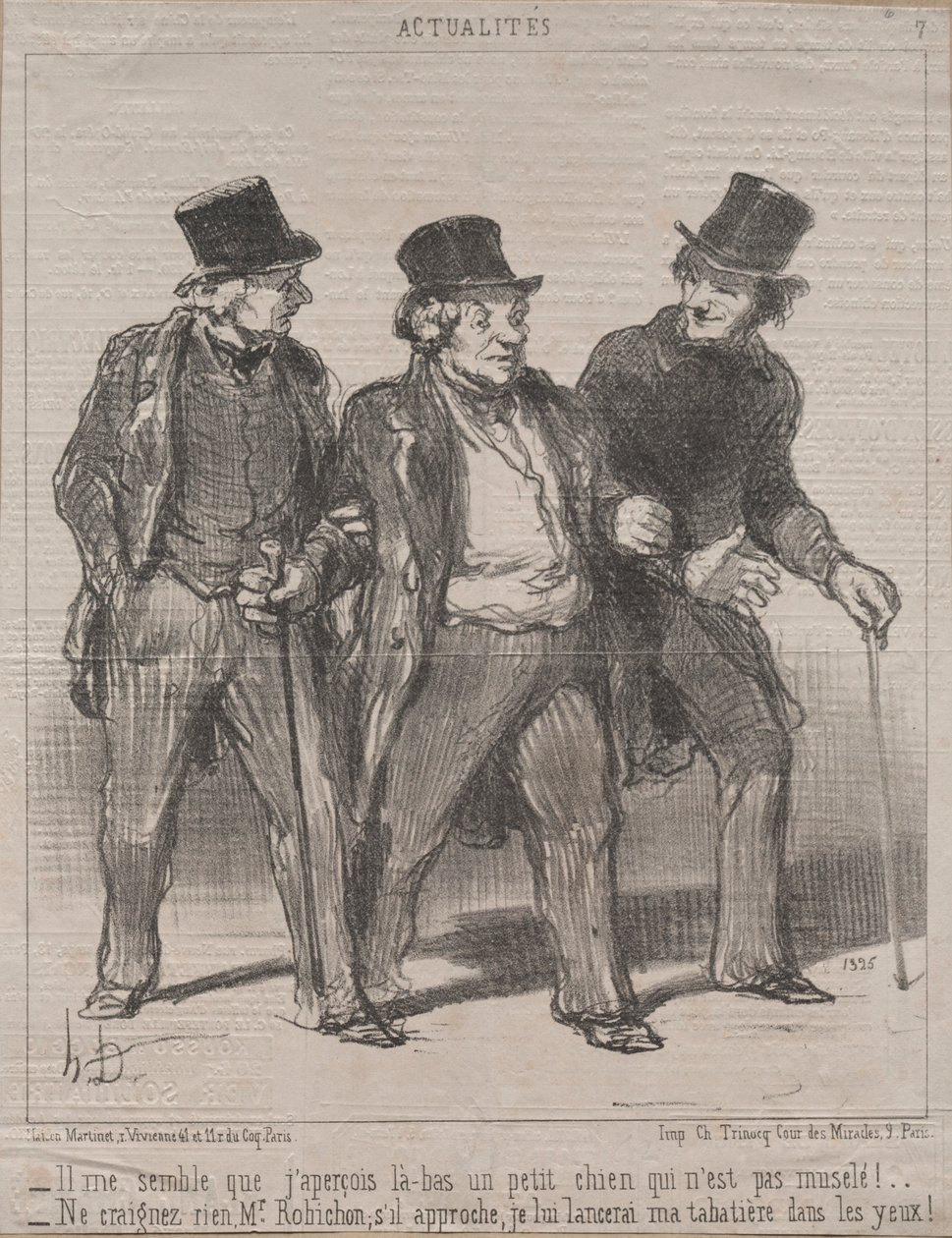 الحقائق رقم 7: يبدو لي أنني لاحظت وجود كلب صغير غير مكتم! ... ، 1852. بواسطة الشرف دومييه