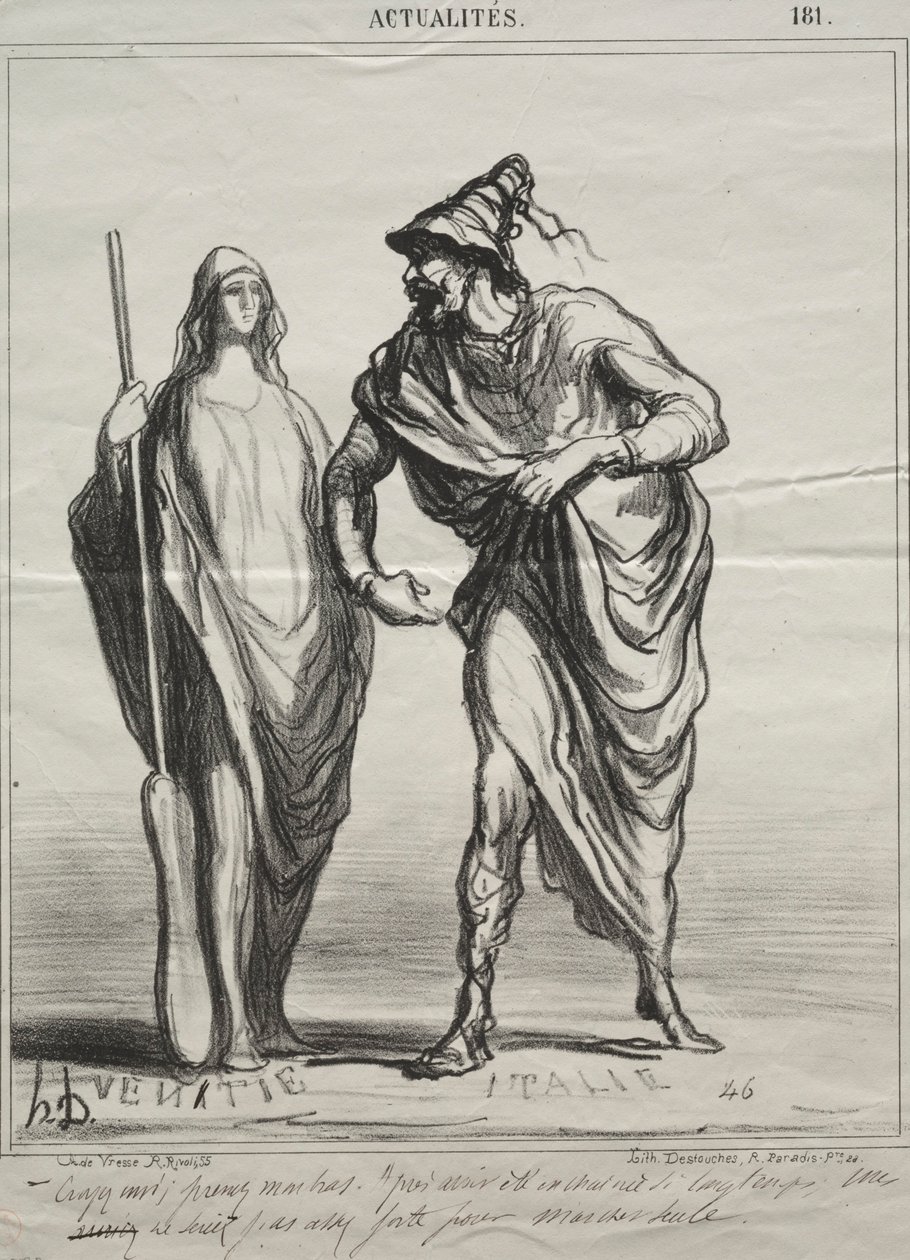 الحقائق ، اللوحة 181: ماذا تأخذني! خذ ذراعي ، 1866. بواسطة الشرف دومييه