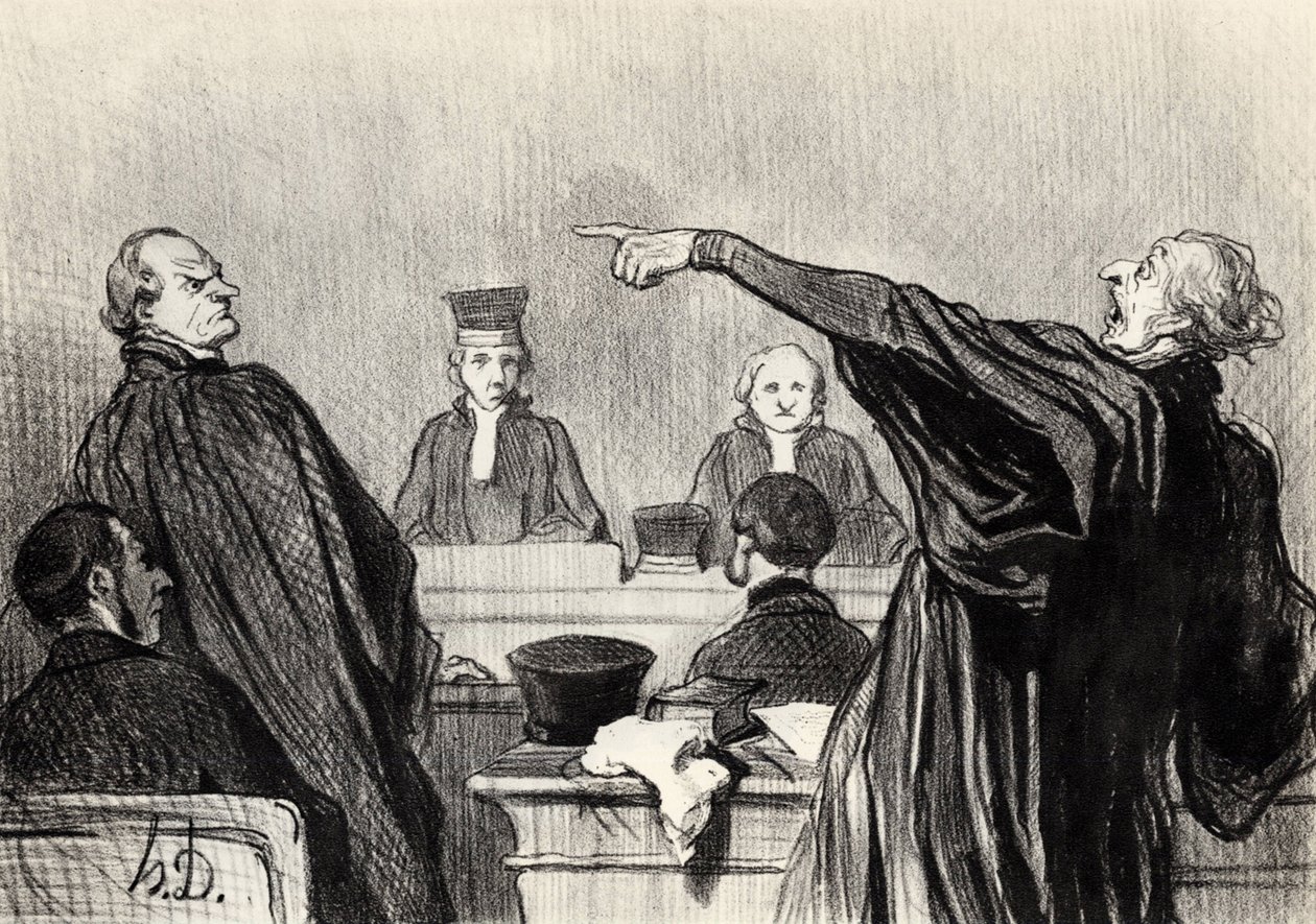 من الواضح أنه مؤيد مقتنع تمامًا ... من سلسلة Les gens de Justice ، 1845 بواسطة الشرف دومييه