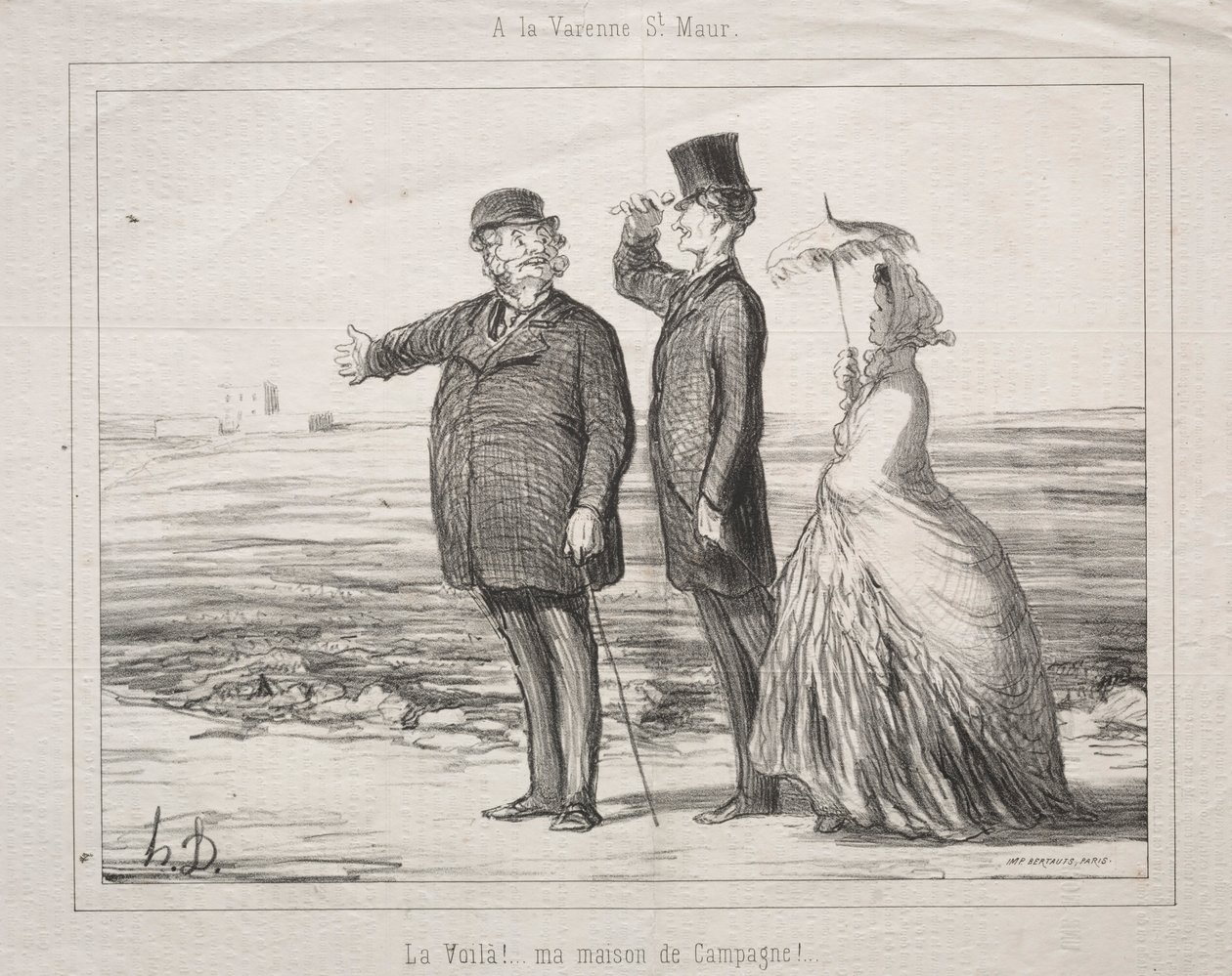 في فارين سان مور: ها! ها هو ، بيتي في البلد !، 1862. بواسطة الشرف دومييه