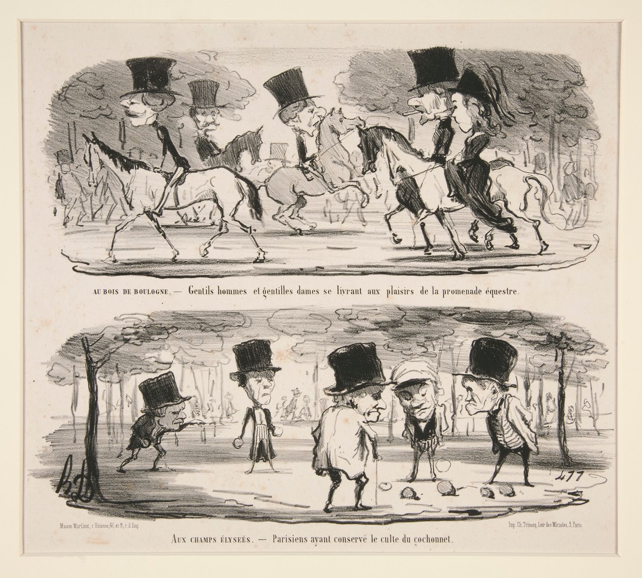 في Bois de Boulogne بواسطة الشرف دومييه