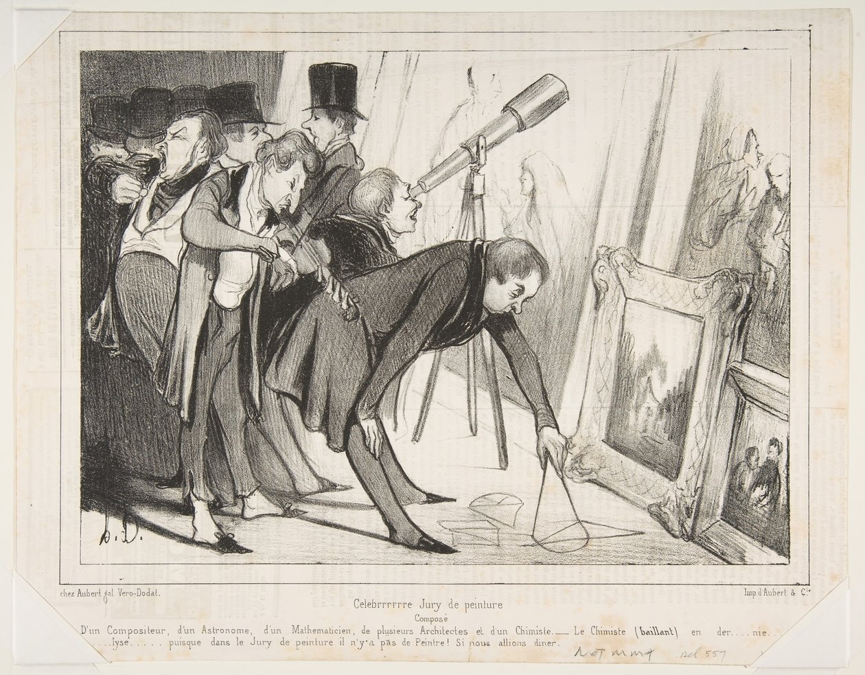 Celebrrrre Jury de Peinture ... ، نشرت في لو شاريفاري ، 16 مارس 1840 ، 16 مارس 1840. بواسطة الشرف دومييه