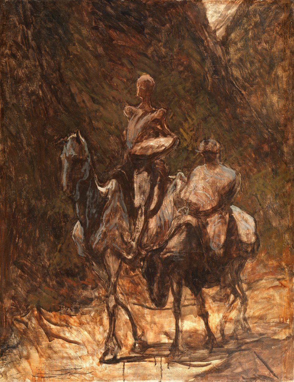دون كيشوت وسانشو بانزا ، 1868-1870. بواسطة الشرف دومييه