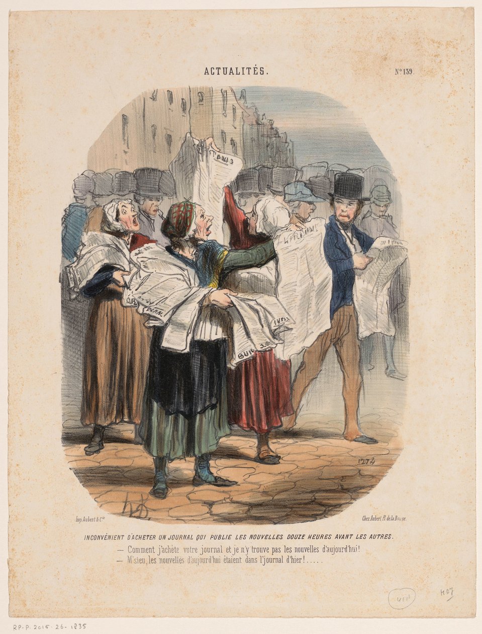 باعة الصحف الشؤون الجارية (عنوان المسلسل) Actualites (عنوان السلسلة على الكائن) بواسطة الشرف دومييه