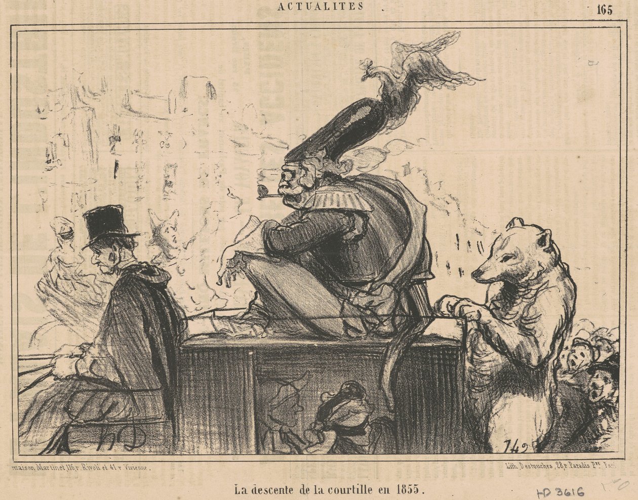 نزول المحكمة عام 1855 بواسطة الشرف دومييه