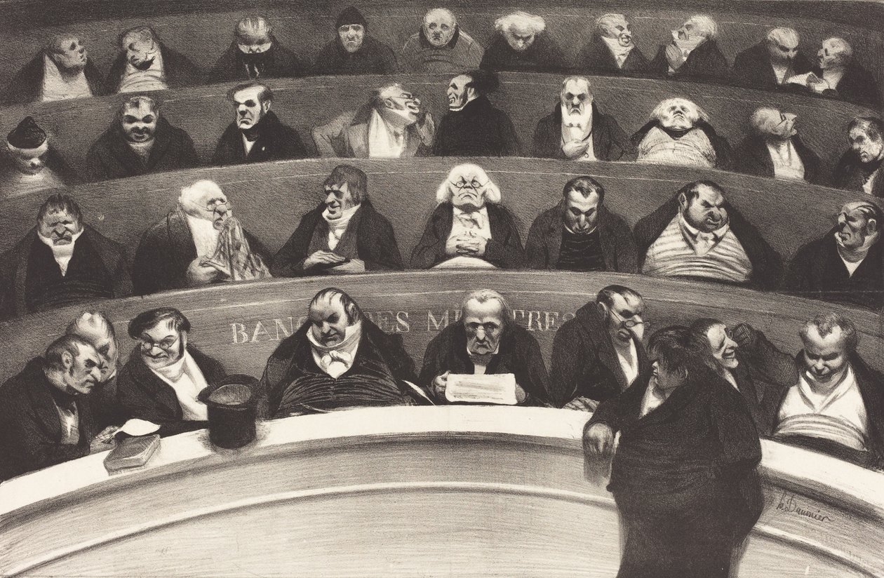 Le Ventre Legislatif (البطن التشريعي) بقلم أونور دومير ، 1834 بواسطة الشرف دومييه