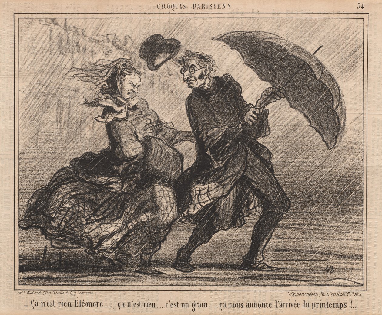 رسومات الباريسيين: Pl. 34 ، لا شيء لها Eleanor اسكتشات باريسية: Pl. 34 ، C&39;est rien rien Éléanor. بواسطة الشرف دومييه