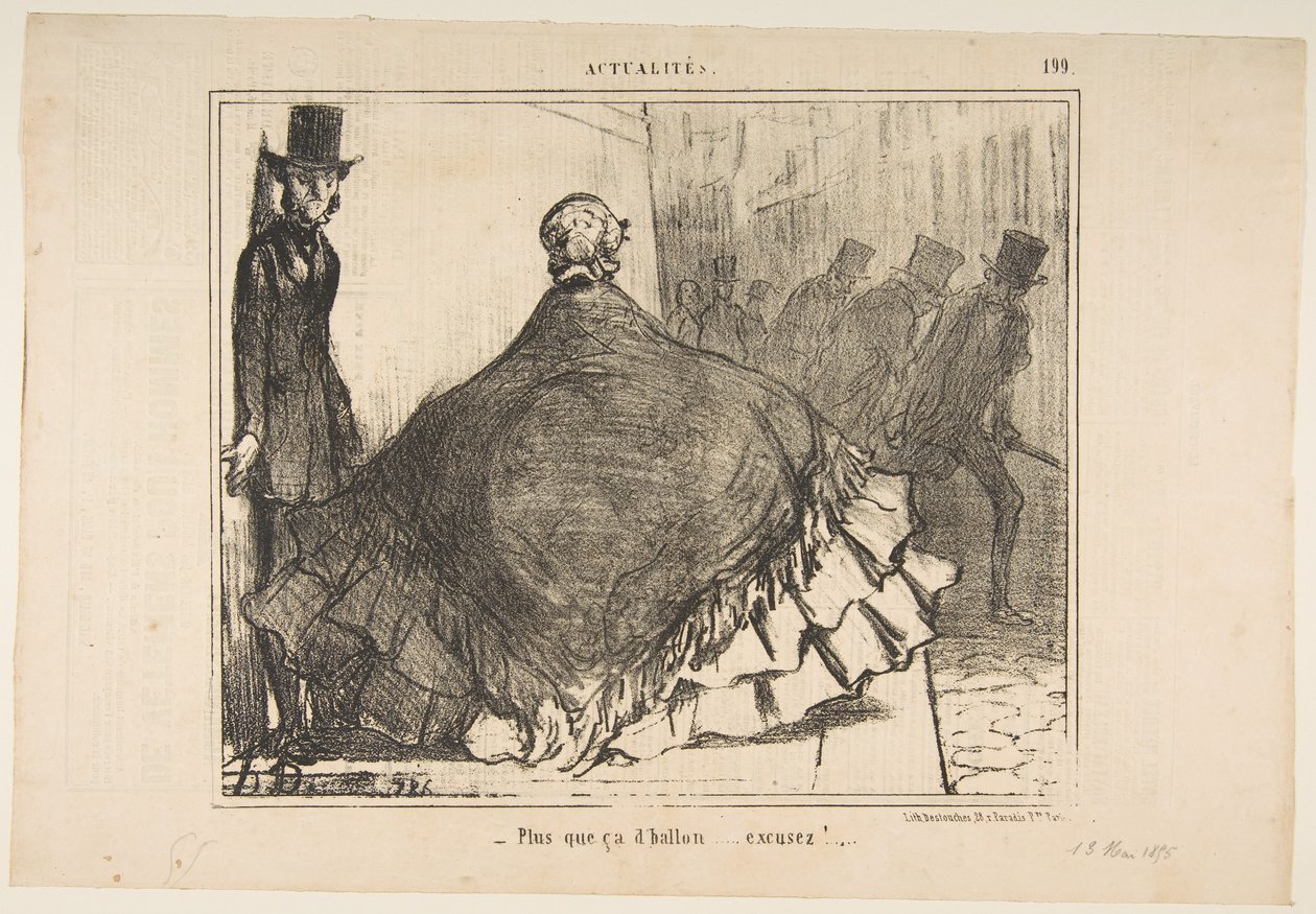 أكثر من ذلك dballon ... عذر! ، من Actualités ، نشر في Le Charivari ، يونيو ... ، 13 يونيو 1855. بواسطة الشرف دومييه