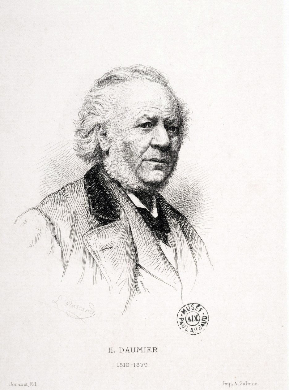 بورتريه أونوريه دومير (1808-1879) ، نقاش ورسام ونحات فرنسي. نقش ماسارد. قاتمة: 15 × 11.5 سم. متحف أربود. بواسطة الشرف دومييه