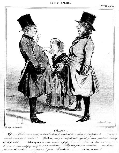 روبرت ماكير: تبني دومير في "" Charivari "بتاريخ 25/04/1841 بواسطة الشرف دومييه