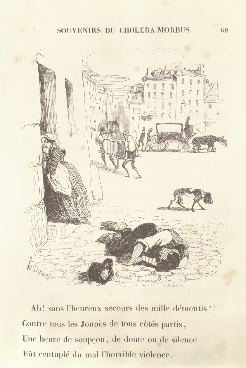تذكارات من كوليرا موربوس ، 1840 بواسطة الشرف دومييه