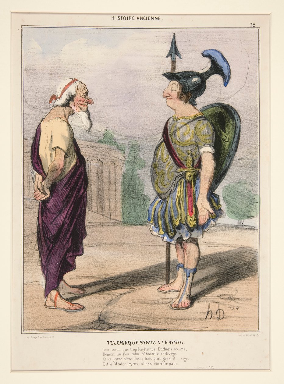 عاد Telemachus إلى الفضيلة. قلبه الذي طالما احتل الإفخارستيا بواسطة الشرف دومييه