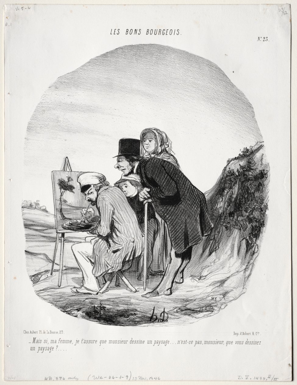 البرجوازي الصالح ، اللوحة 23: لكن نعم يا عزيزي ، أؤكد لك أن هذا الرجل يرسم ... ، 184 بواسطة الشرف دومييه
