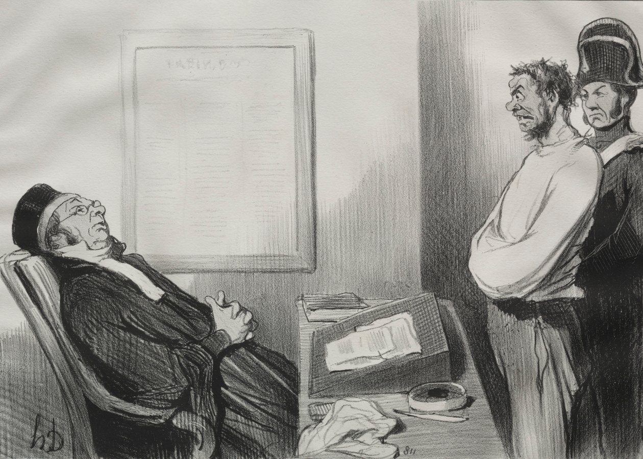 رجال العدل ، اللوحة 15: لقد كنت جائعًا ... هذا ليس سببًا ... ، 1845. بواسطة الشرف دومييه
