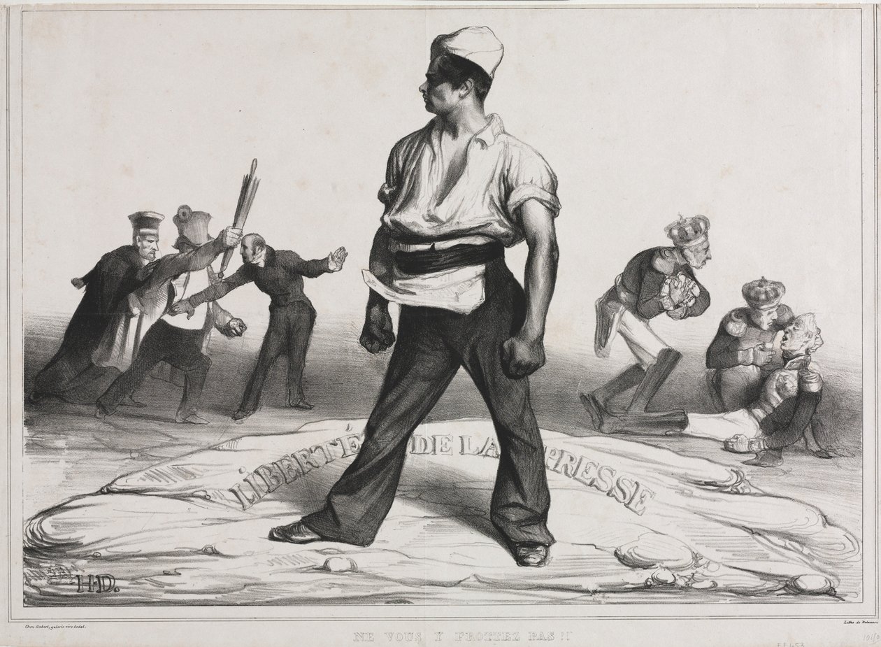 لوحة الجمعية الشهرية 20: لا تتدخل فيها !، 1834. بواسطة الشرف دومييه