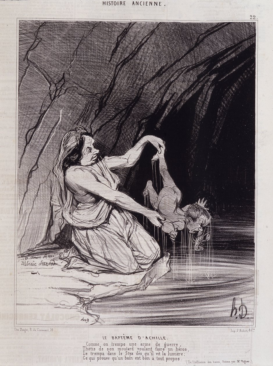 معمودية أخيل - في "" Charivari "v 1840 - Honore Daumier بواسطة الشرف دومييه