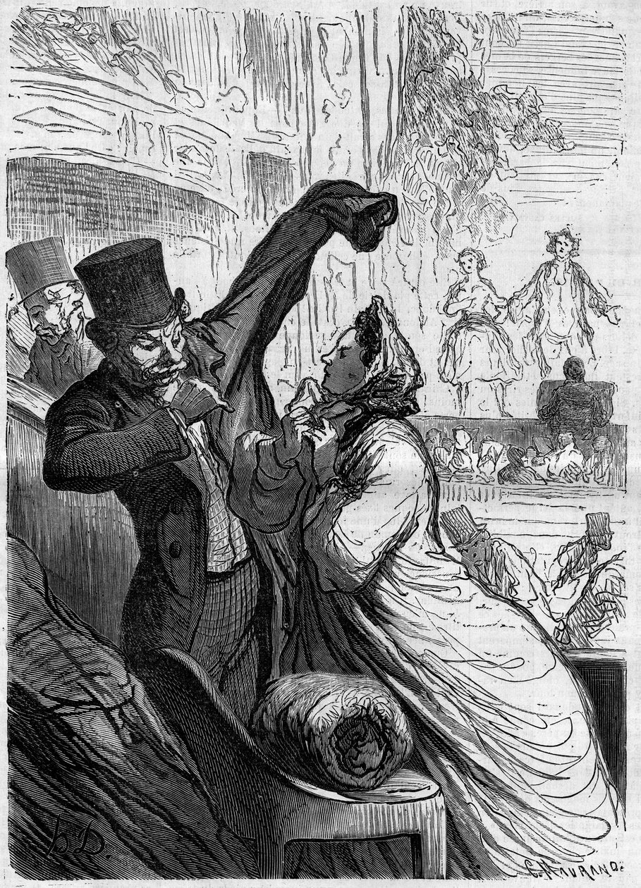 الآية الأخيرة. كارتون من قبل هونور دومير (1808-1879). نقش في "" Le Monde Illustré "" رقم 255 بتاريخ 1 مارس 1862. بواسطة الشرف دومييه