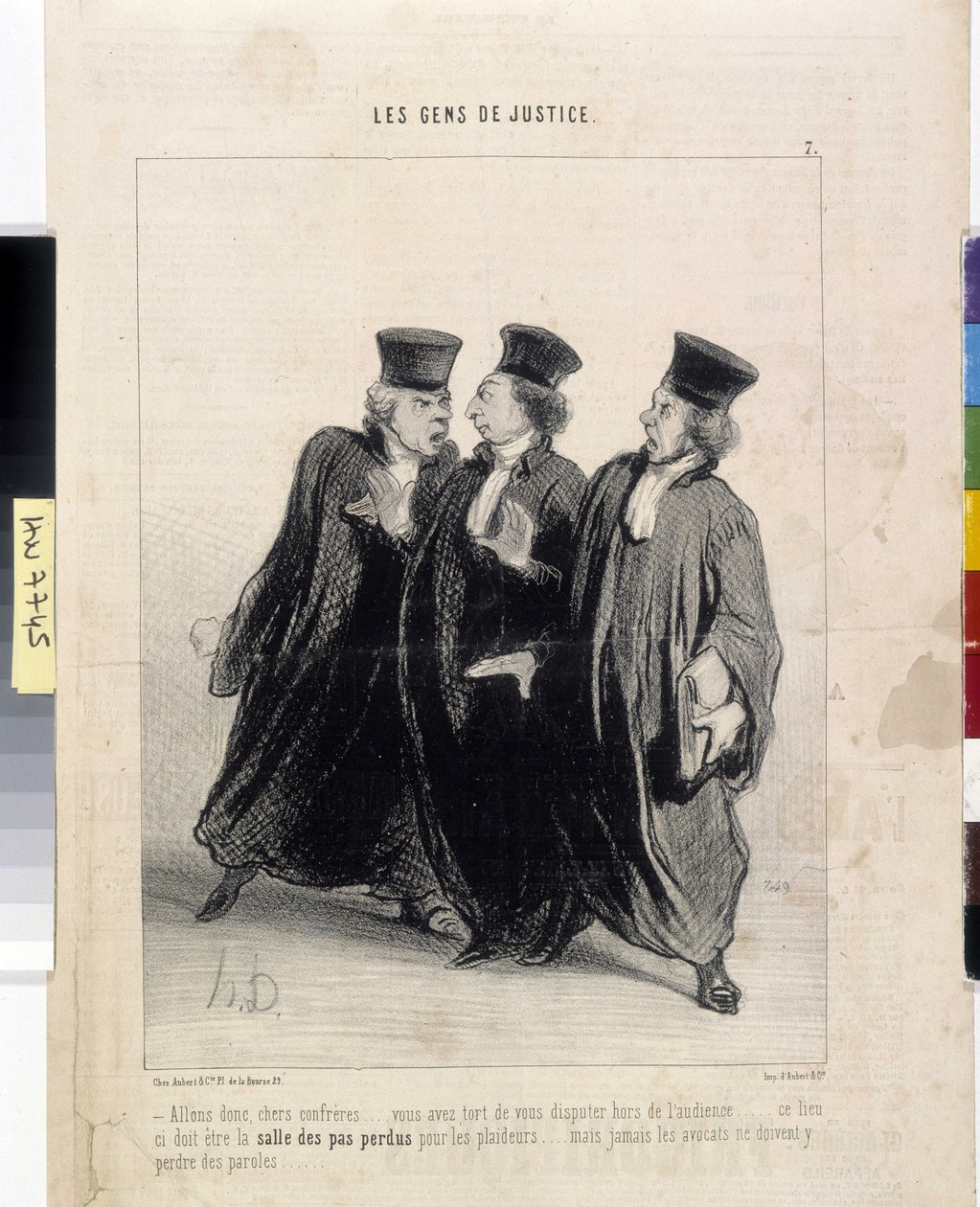 أهل العدل. كارتون من قبل هونور داوميير (1808-1879) ، 37.5 × 28. مقتطف من جريدة Le "Charivari" ، متحف الفنون الجميلة ، قصر لونجشامب ، مرسيليا بواسطة الشرف دومييه