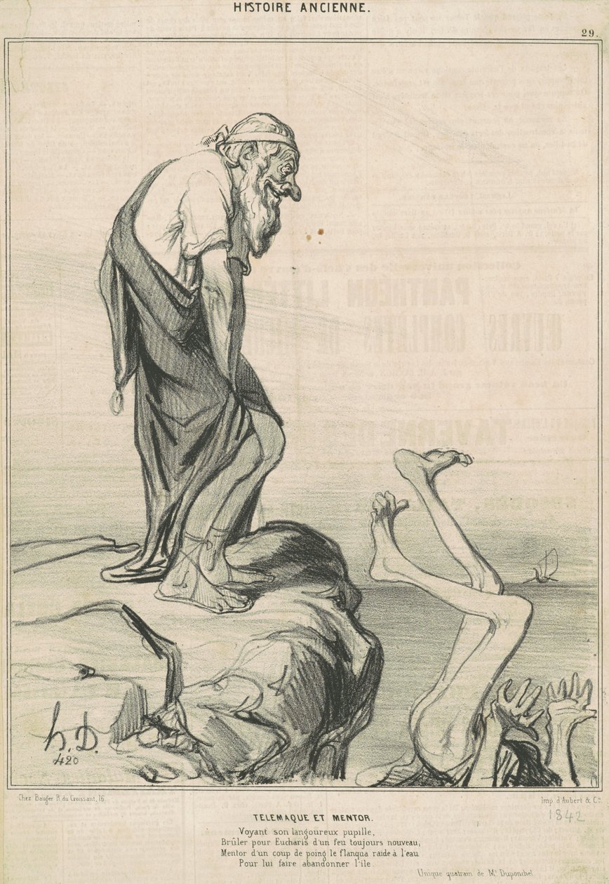 Telemachus و Mentor بواسطة الشرف دومييه