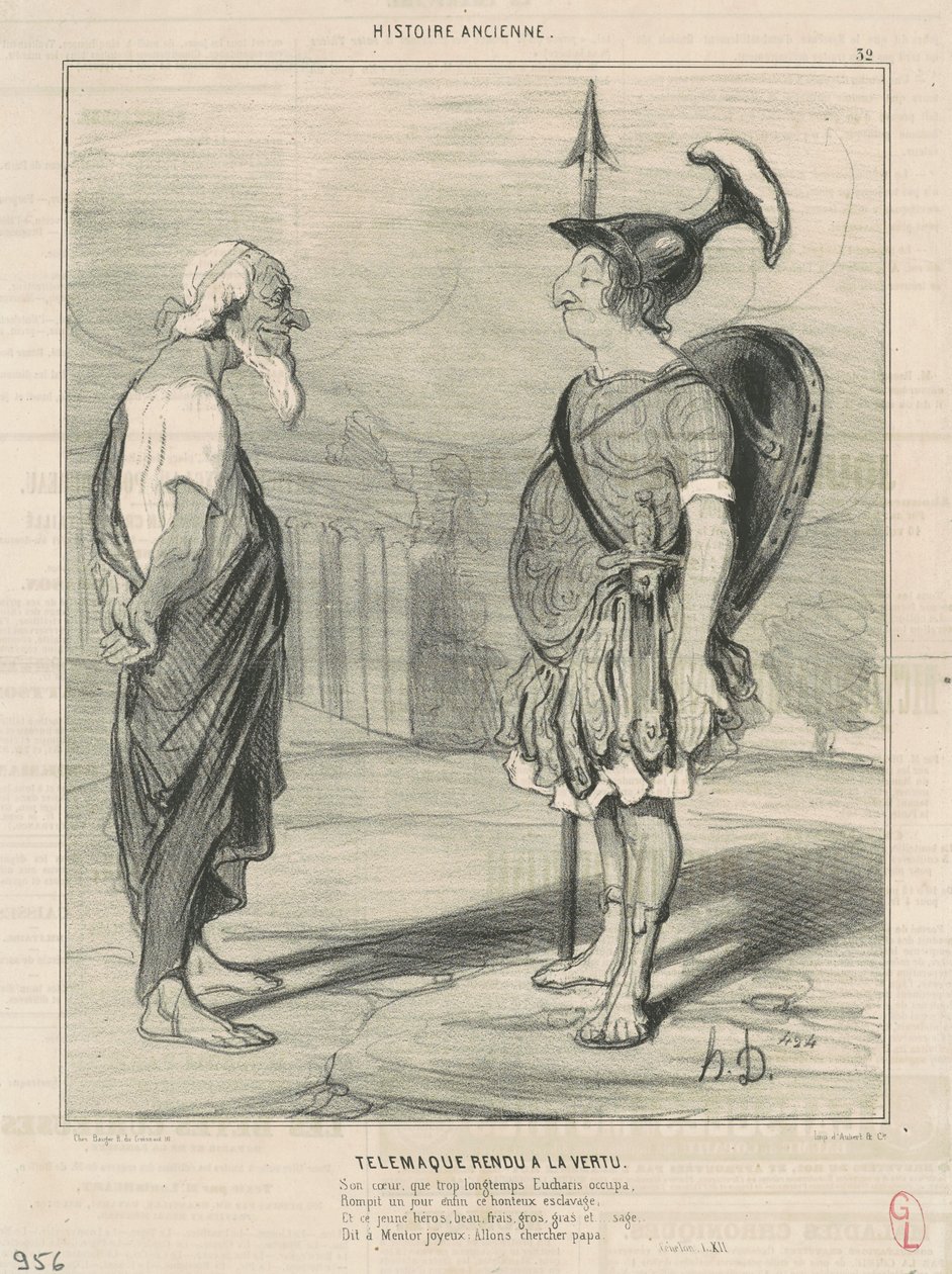 استعادة Telemachus إلى الفضيلة بواسطة الشرف دومييه