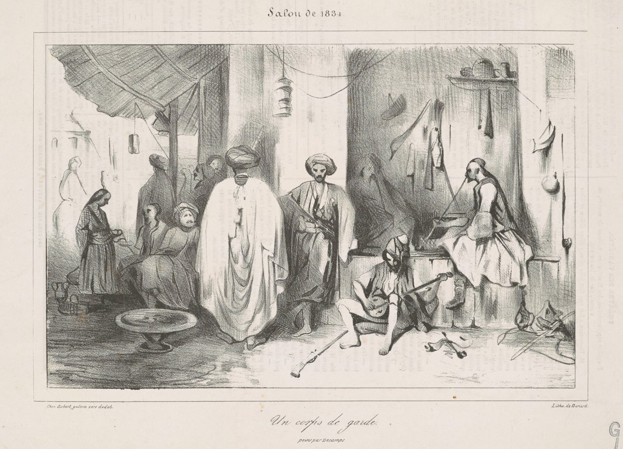 حراسة رسمها Decamps بواسطة الشرف دومييه