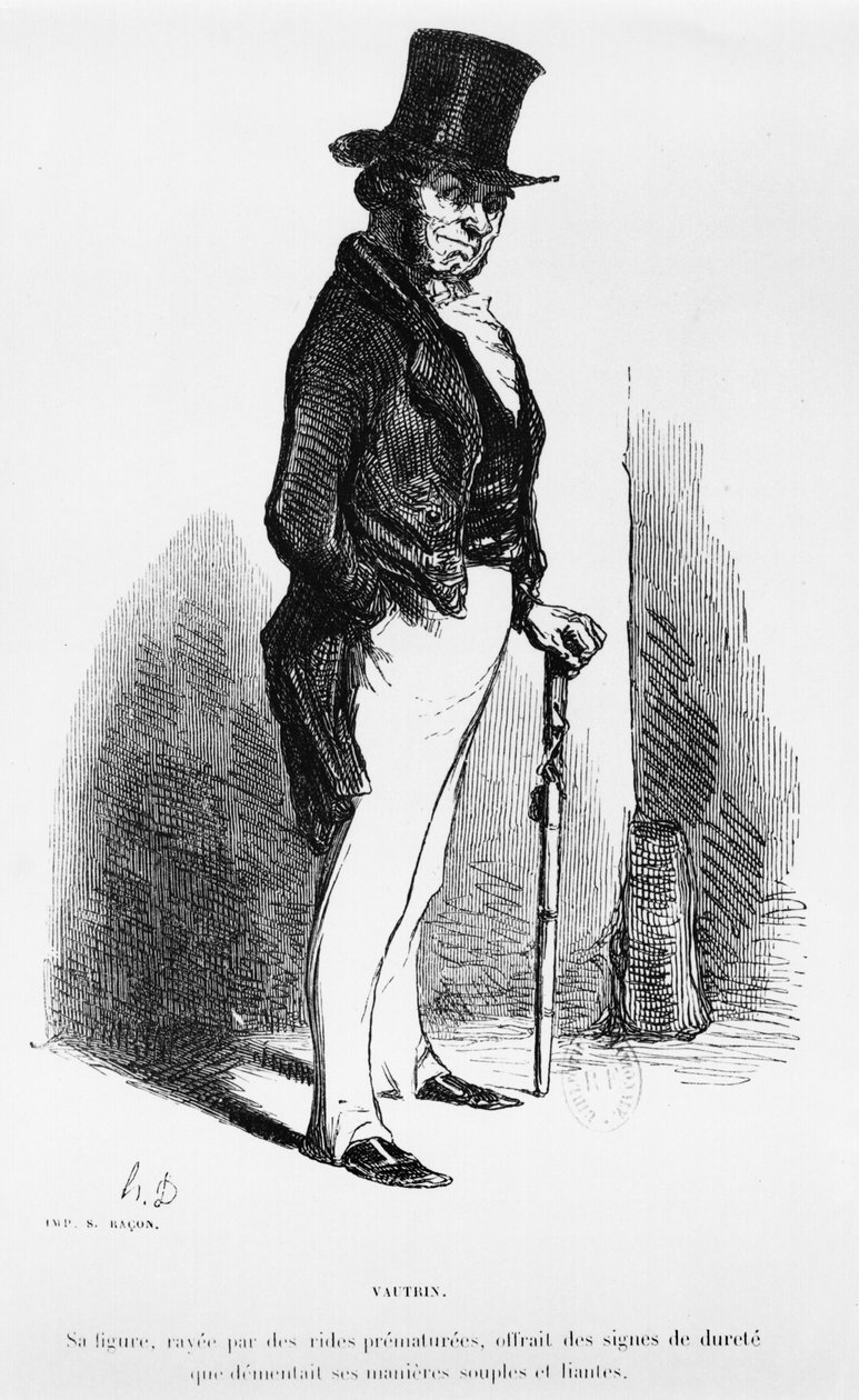 Vautrin ، رسم توضيحي من "Le Pere Goriot" بواسطة Honore de Balzac (1799-1850) بواسطة الشرف دومييه