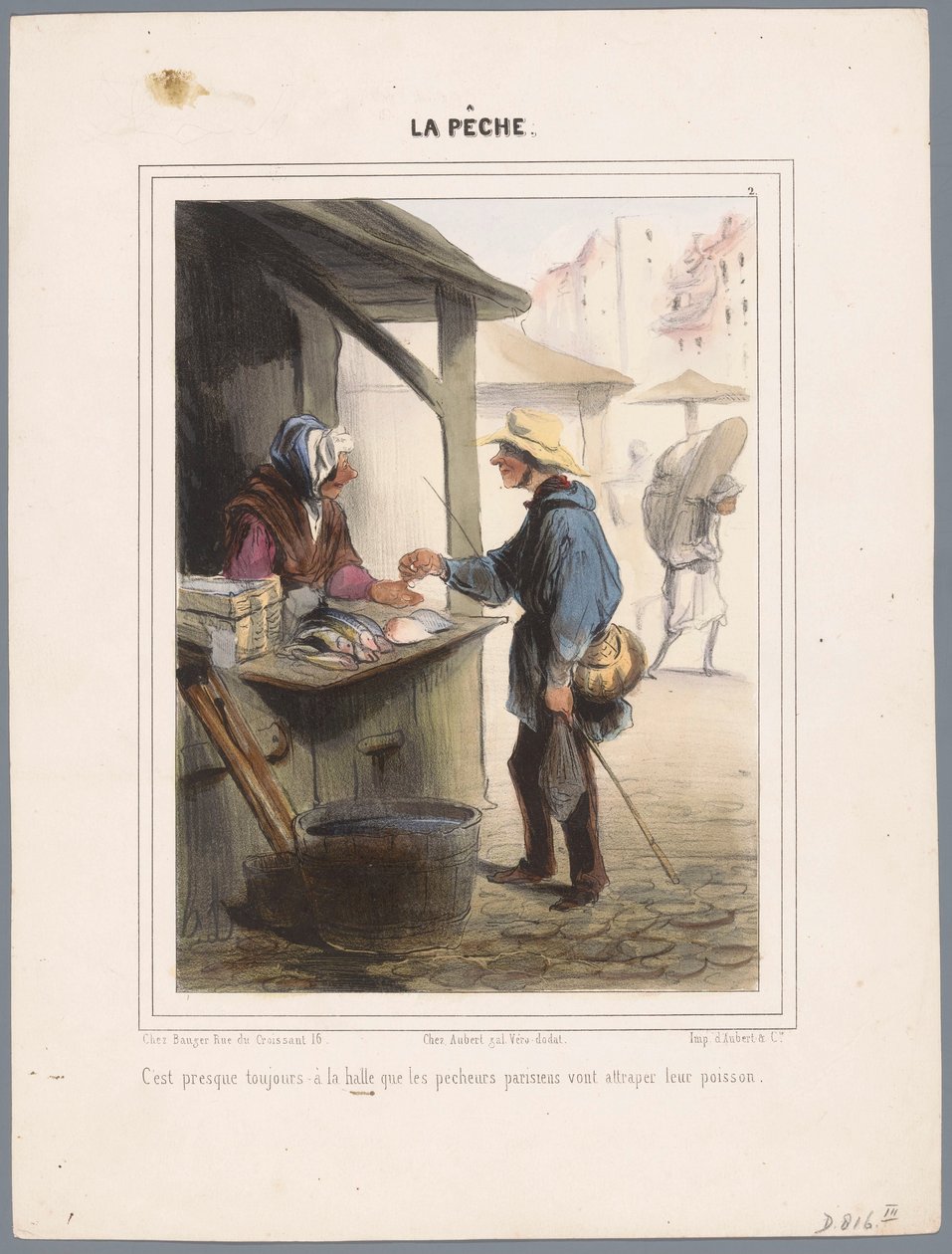 Visser koopt vis in de markthal إنه دائمًا تقريبًا في السوق (...) (العنوان على الكائن) Vissers (عنوان المسلسل) صيد السمك (عنوان السلسلة على الكائن) بواسطة الشرف دومييه