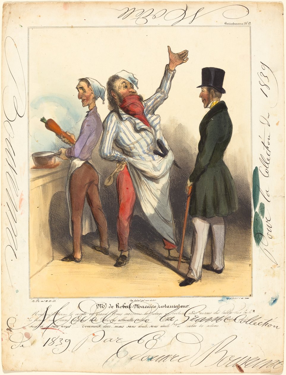 السيد دي روبرت ماكير ريستوراتور بواسطة Honoré Daumier و Edouard Bouvenne