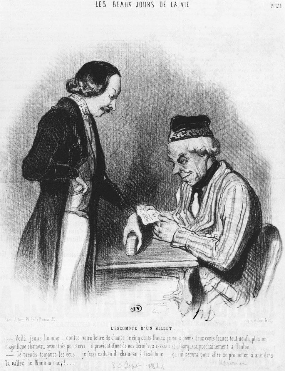 خصم ملاحظة ، 30 سبتمبر 1844 بواسطة الشرف دومييه
