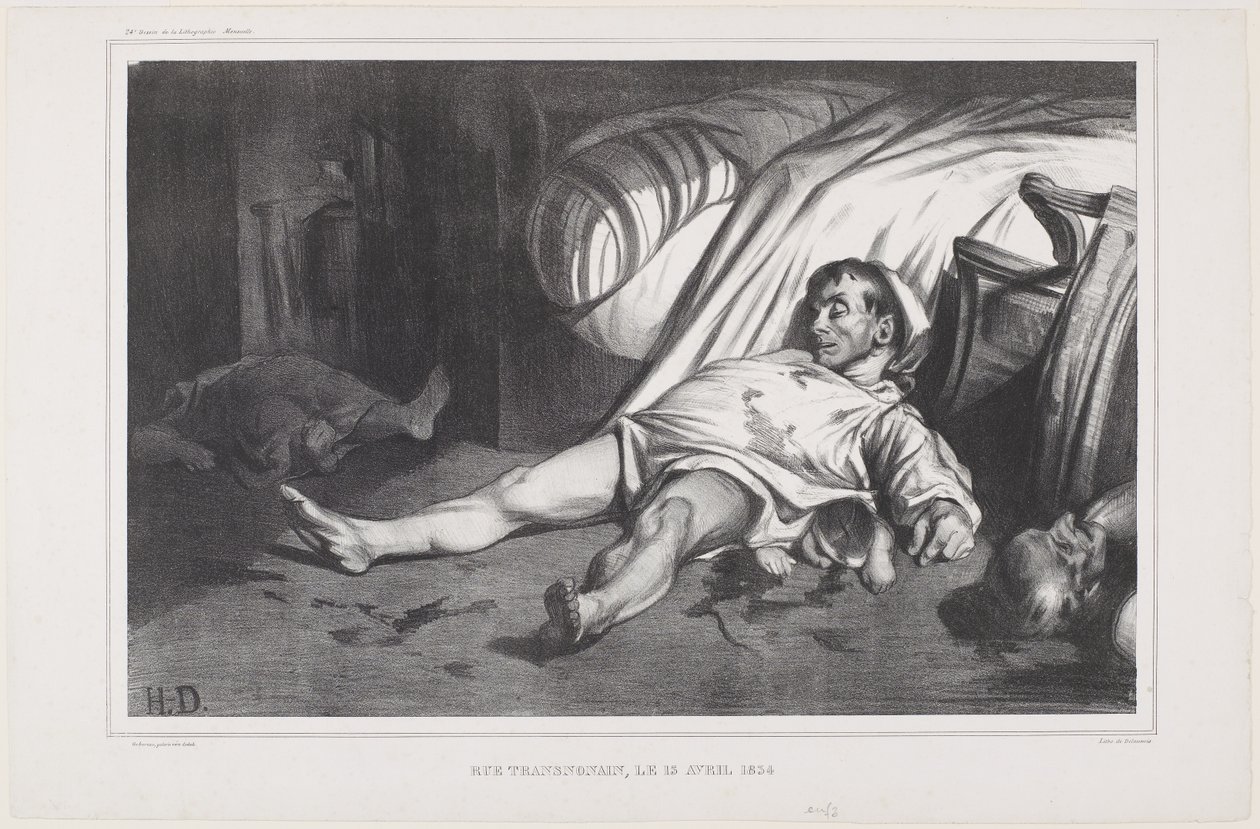 Rue Transnonain ، 15 أبريل 1834 ، 1834 بواسطة الشرف دومييه