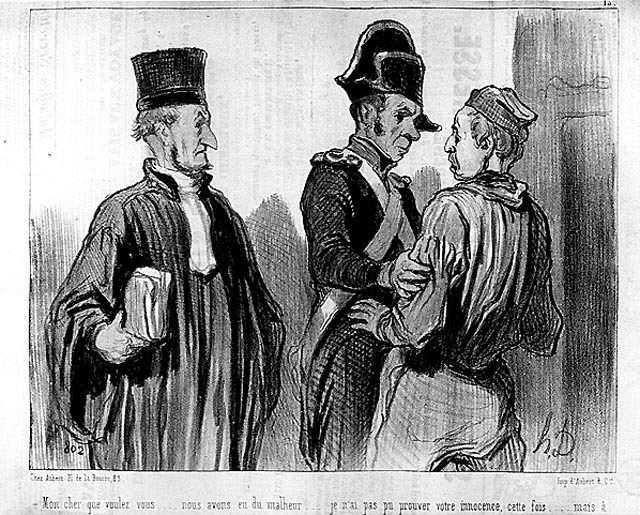 محام وموكله من قبل Daumier - في “Charivari” بتاريخ 21/09/1845 بواسطة الشرف دومييه