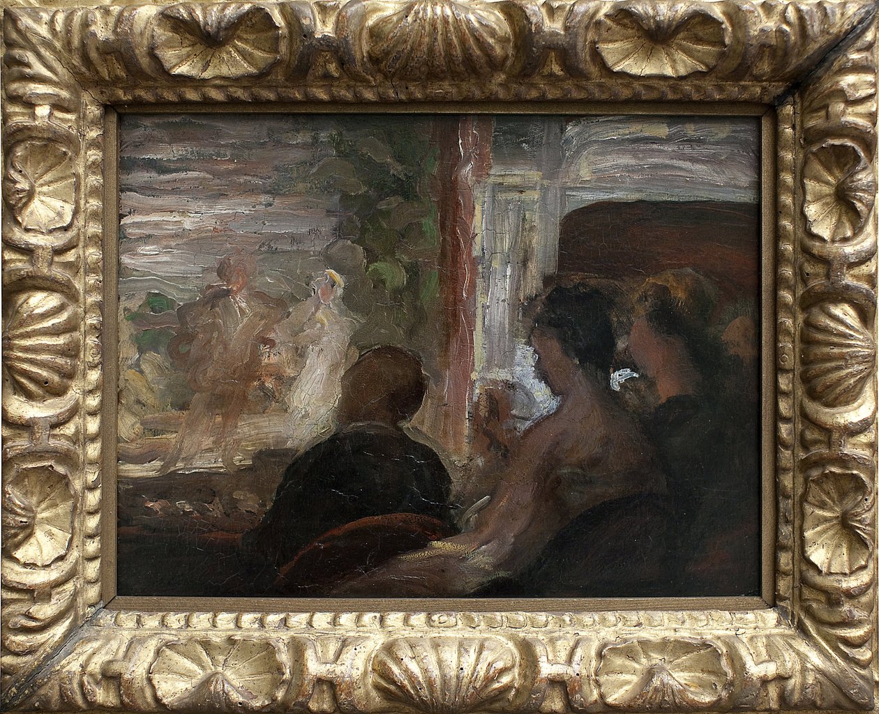 كوخ مسرح. لوحة للرسام أونوريه دومير (1808-1879) ، حوالي عام 1865. الفن الفرنسي بواسطة الشرف دومييه