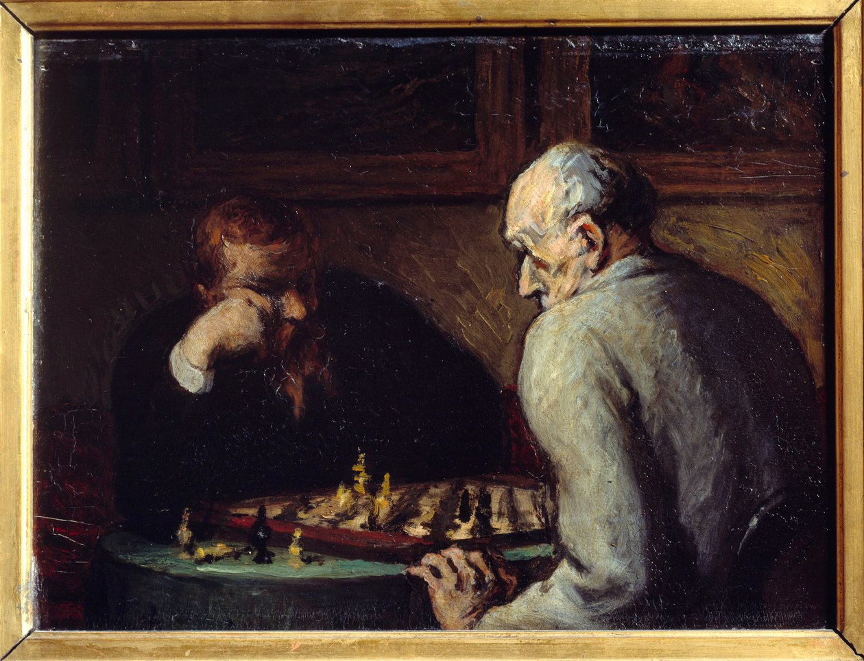 لاعبو الشطرنج من قبل Honore Daumier (1808-1879) القرن التاسع عشر بواسطة الشرف دومييه