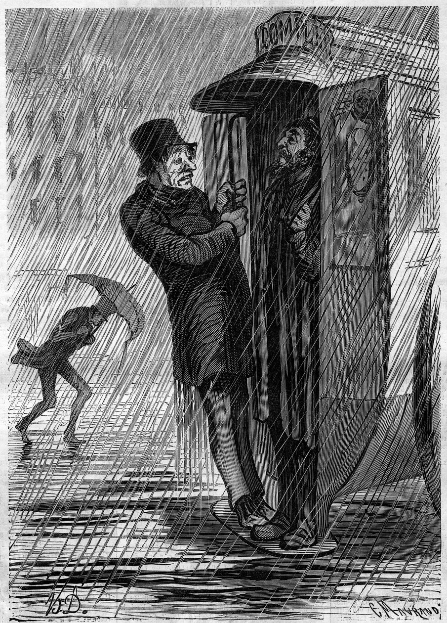 اكتمال !!! كارتون من قبل هونور دومير (1808-1879). نقش في "" Le Monde Illustré "" رقم 271 بتاريخ 21 يونيو 1862. بواسطة الشرف دومييه