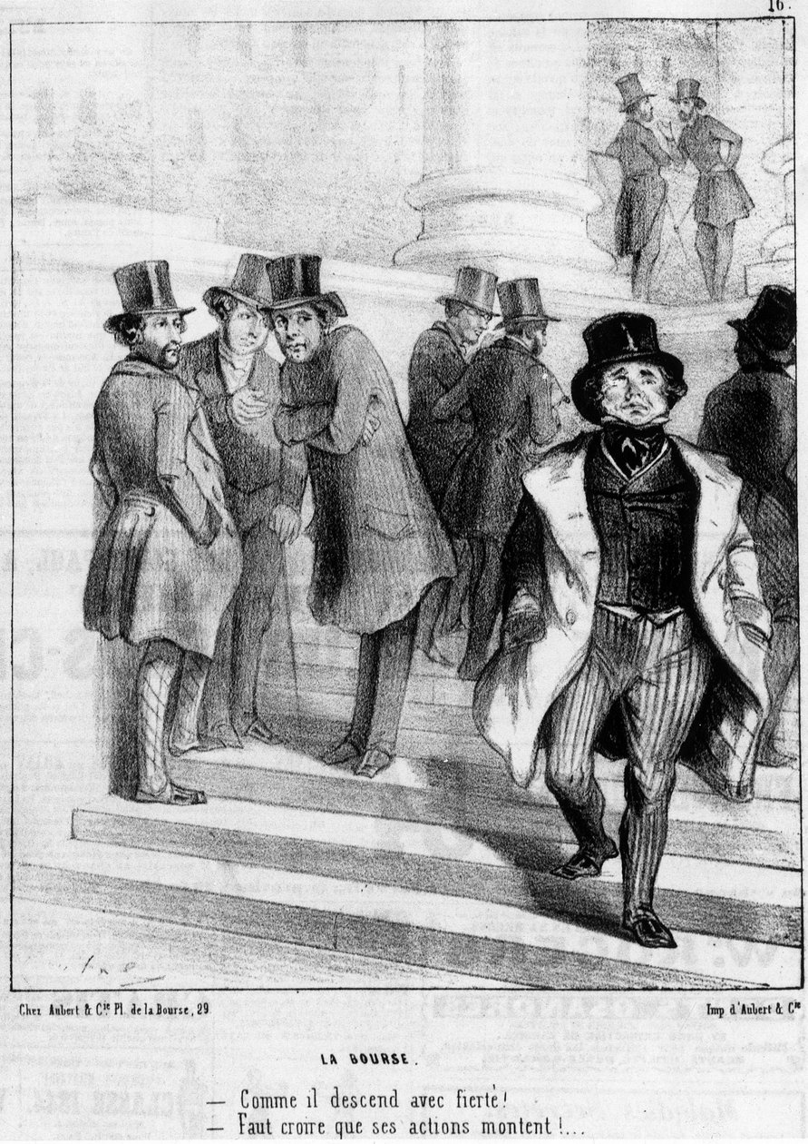 باريس: البورصة ، بقلم دومير - في "" Charivari "بتاريخ 19/1/1845 بواسطة الشرف دومييه