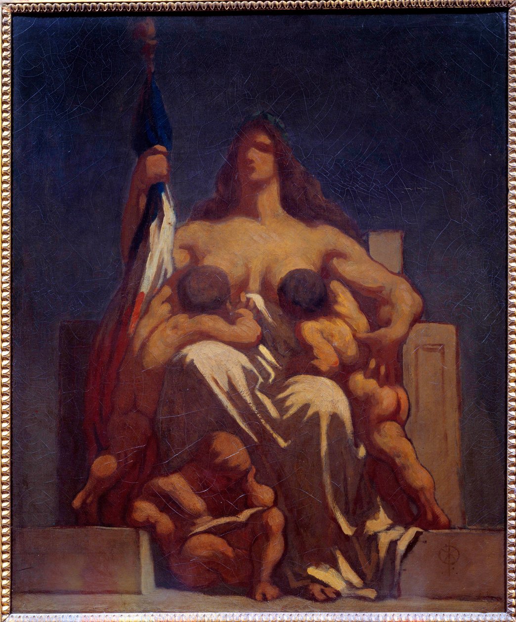 جمهورية اليجوري دي فرانس ترضع أطفالها. رسم بواسطة Honore Daumier (1808-1879) 1848 صن. 0.73x0.60 م باريس ، متحف أورساي بواسطة الشرف دومييه