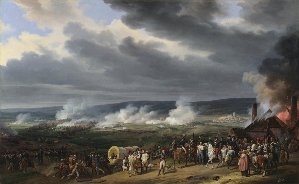 معركة Jemappes (Jemmapes) في 6 نوفمبر 1792 بين النمسا وفرنسا (انتصار الفرنسيين ، بأمر من الجنرال تشارلز فرانسوا دوموريز (1739-1823). لوحة لإميل جان هوراس فيرنيه (1789-1863) بواسطة إميل جان هوراس فيرنيه