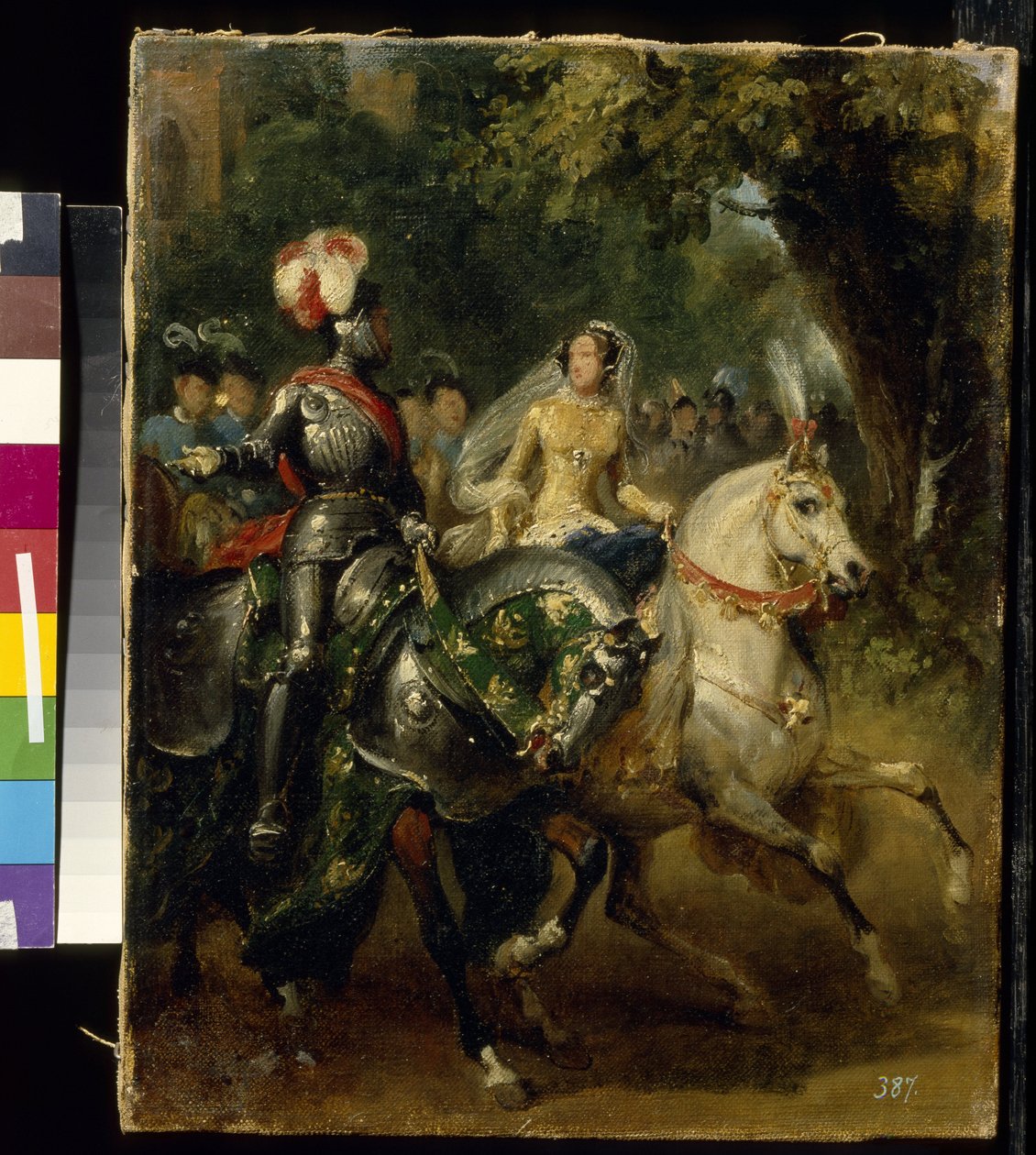 Cavalcade - Peinture de Horace Vernet (1789-1863) ، huile sur toile (28x22 cm) ، العدد 1842 - (Cavalcade ، زيت على قماش بواسطة H.Vernet ، كاليفورنيا 1842) - متحف State A. Pushkin للفنون الجميلة ، موسكو بواسطة إميل جان هوراس فيرنيه