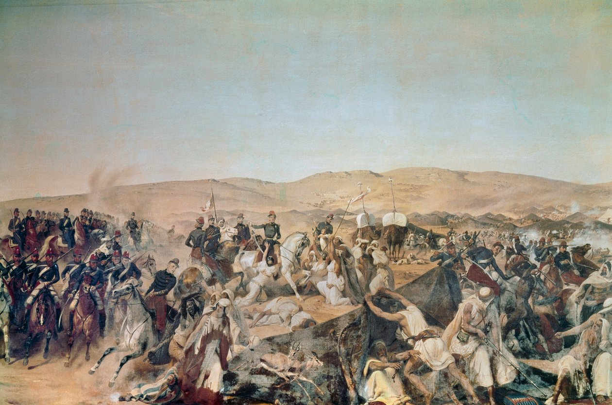 Conquete of Algeria (1830-1847): “” Capture of the Smalah (Smala) of Abd el Kader (Abd-el-Kader or ibn Muhyi al-Din al-Hasani) (1807-1883) by the Duke of Aumale in Taguin بواسطة إميل جان هوراس فيرنيه