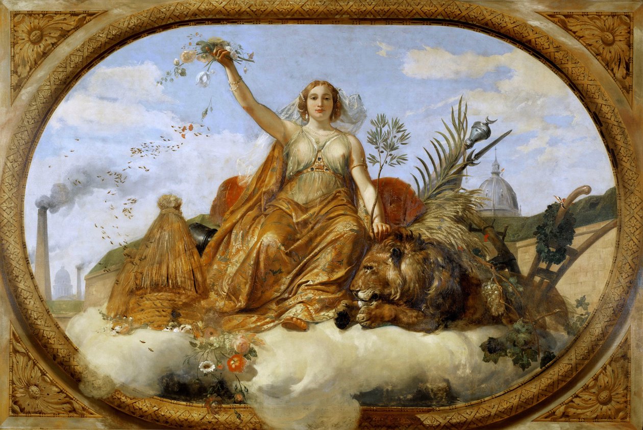 لوحة سقف السلام ، Salle des Pas Perdus ، 1839-1847. بواسطة إميل جان هوراس فيرنيه