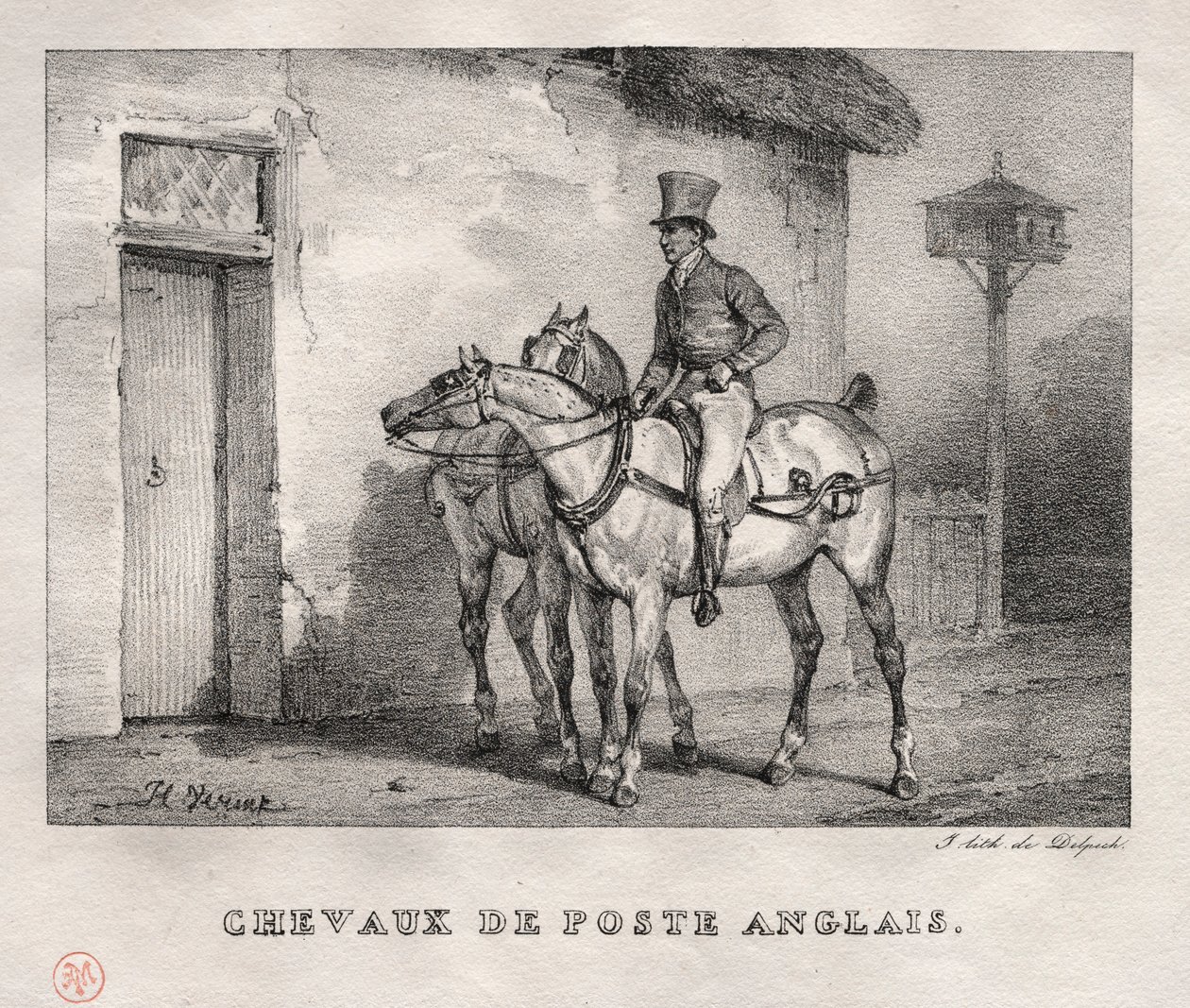 الخيول البريدية ، 1823. بواسطة إميل جان هوراس فيرنيه