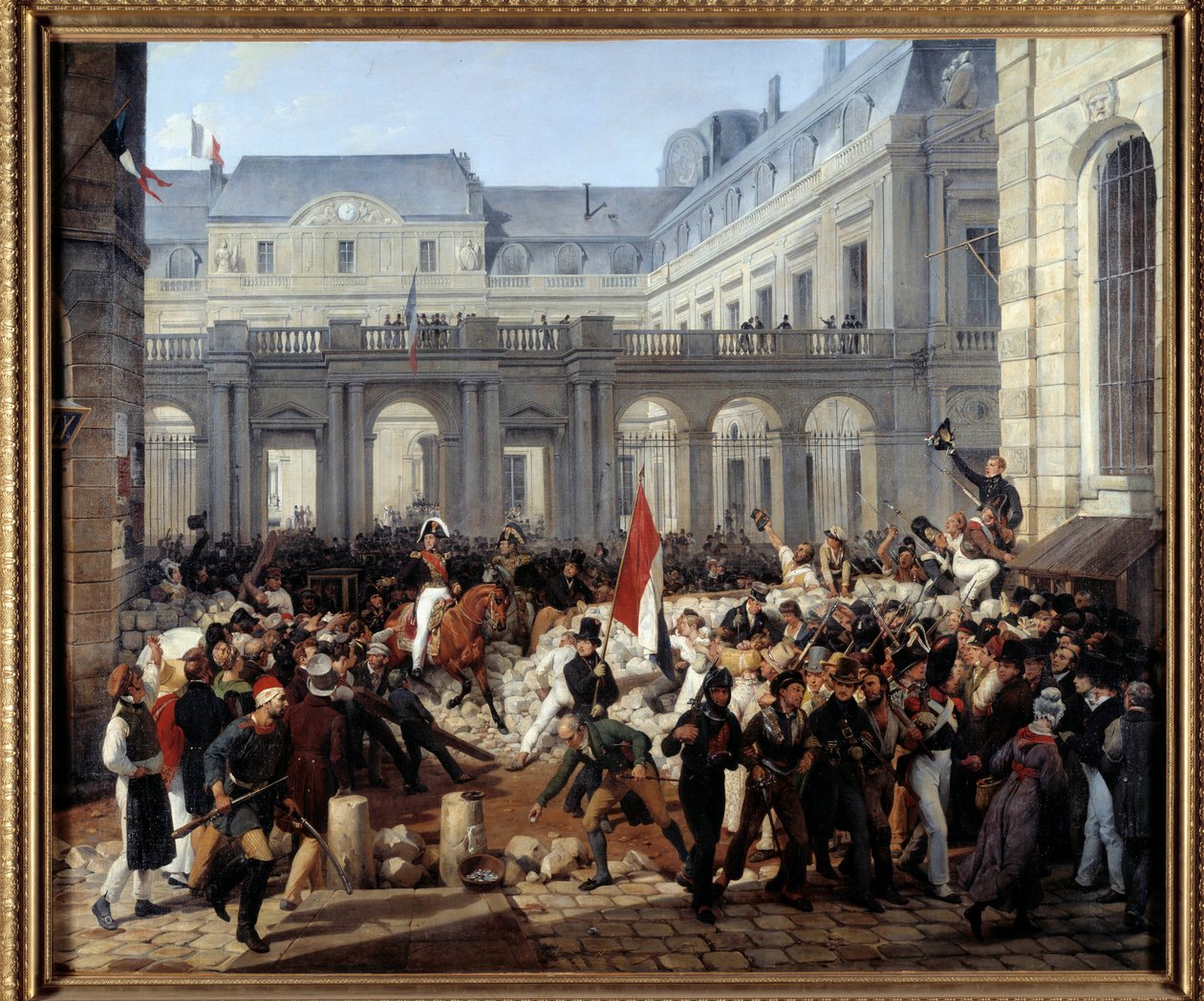 غادر دوق أورليانز القصر الملكي للذهاب إلى فندق Hotel de Ville (31 يوليو بواسطة إميل جان هوراس فيرنيه