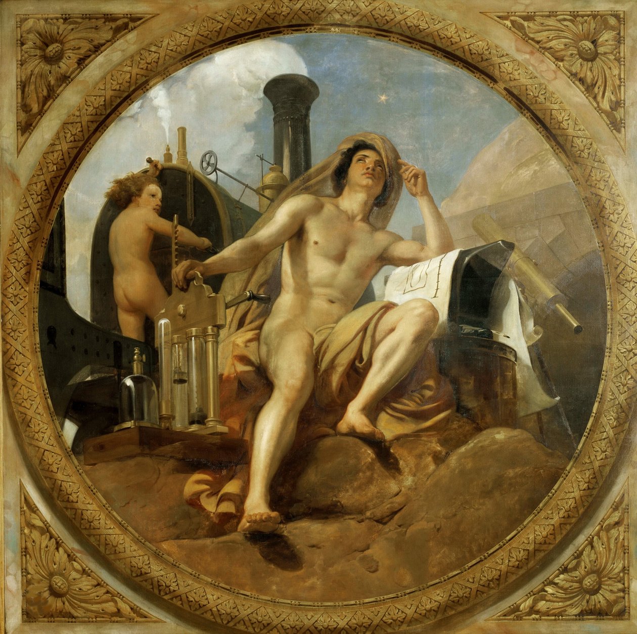 عبقرية البخار على سطح الأرض ، Salle des Pas perdus ، 1839-1847. بواسطة إميل جان هوراس فيرنيه