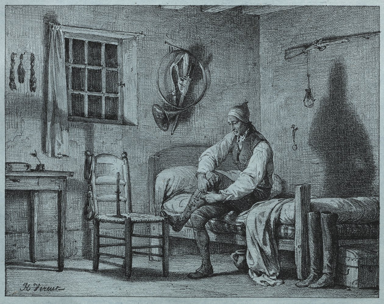 خادم خادم Limier Rising من السرير ، ج. 1818. بواسطة إميل جان هوراس فيرنيه
