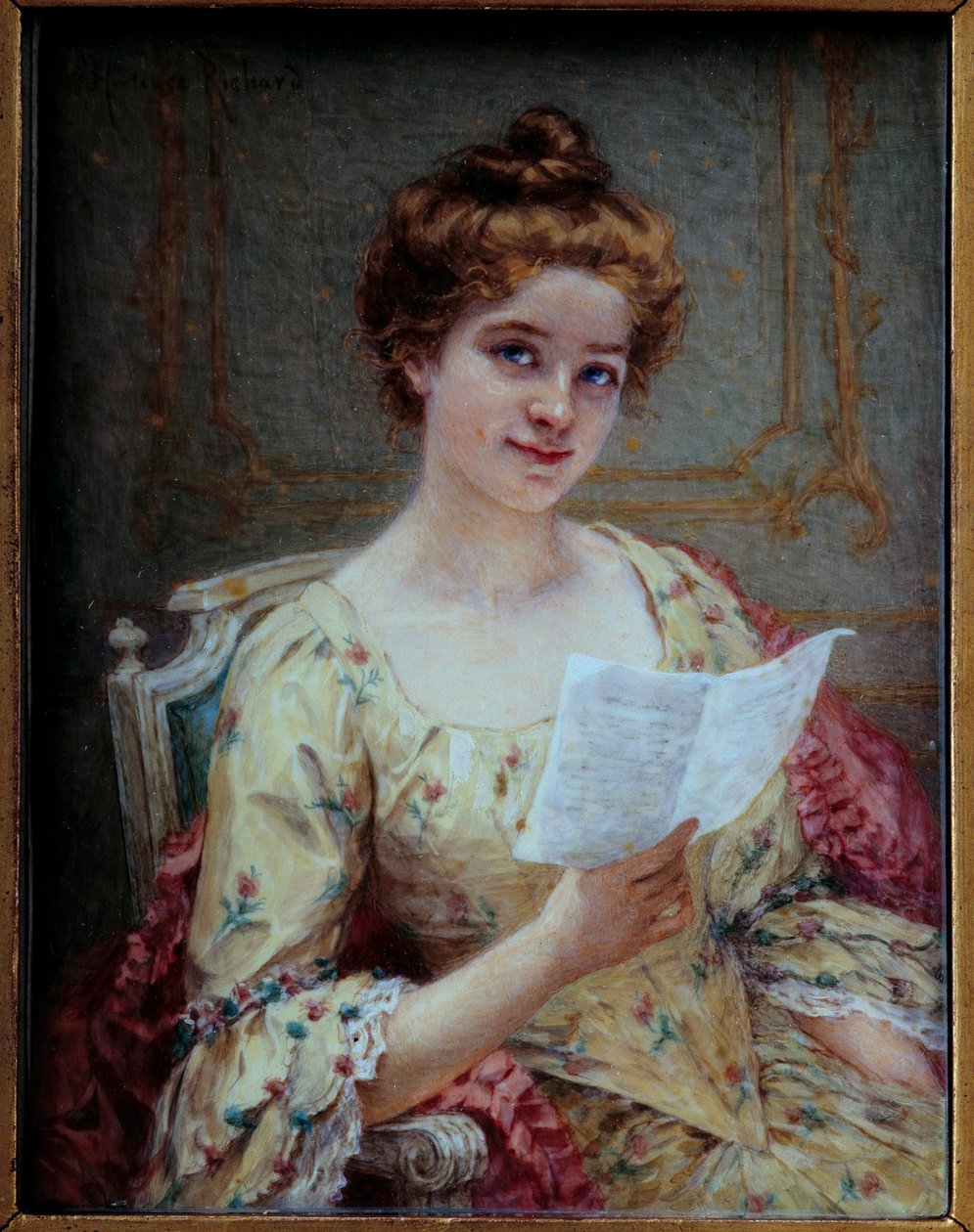 رسالة مانون المصغرة على العاج بقلم هورتنس ريتشارد (1860 - بعد 1939) شمس القرن التاسع عشر. 0,13x0,1 م بواسطة هورتنس ريتشارد