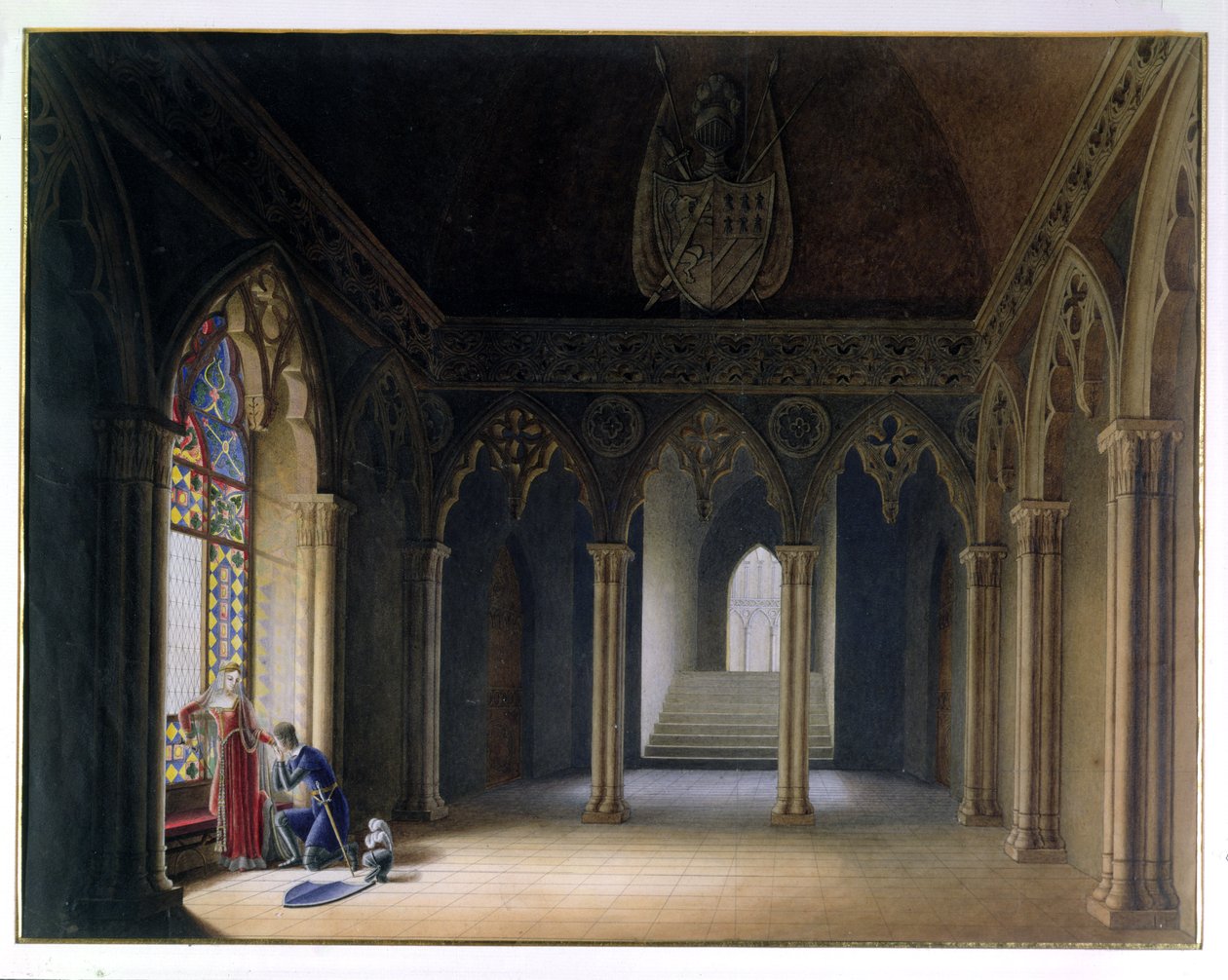 رحيل الفرسان (ألوان مائية) بواسطة Hortense de Beauharnais