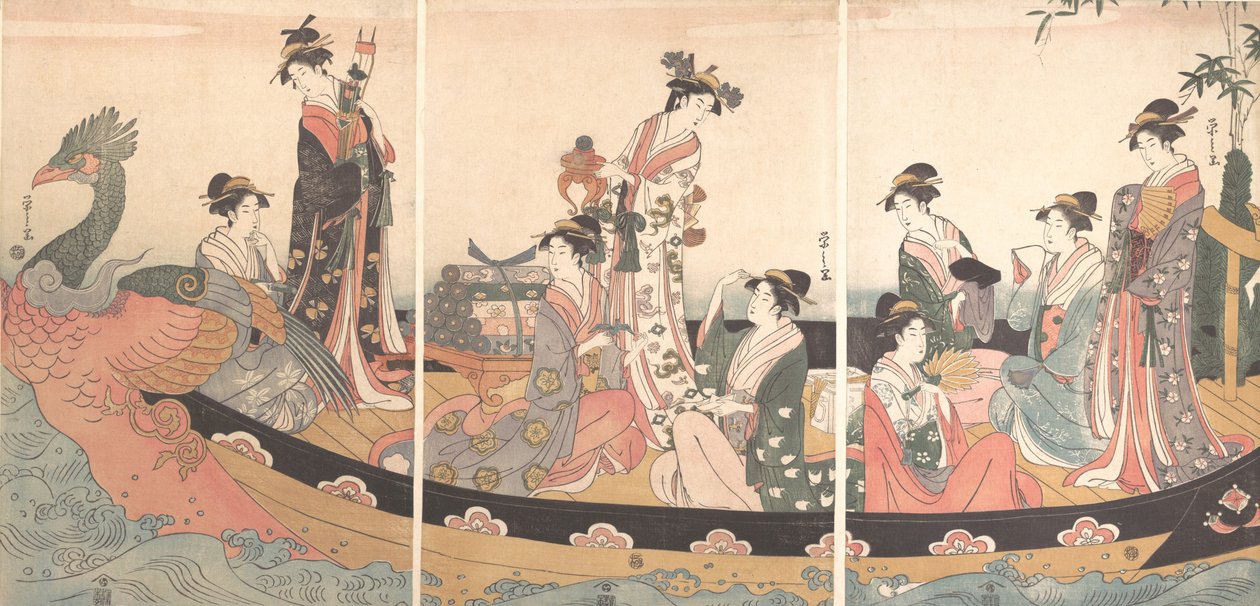 قارب الكنز ، كاليفورنيا. 1795. بواسطة Hosoda eisi