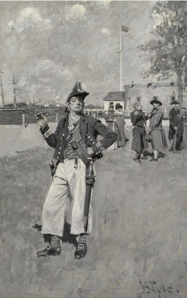 A Privateersman Ashore ، 1893 (زيت على لوح قماش Russells) بواسطة هوارد بايل